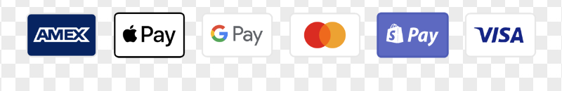 Accepted payment methods: Amex, Apple Pay, Google Pay, Mastercard, Shop Pay, Visa